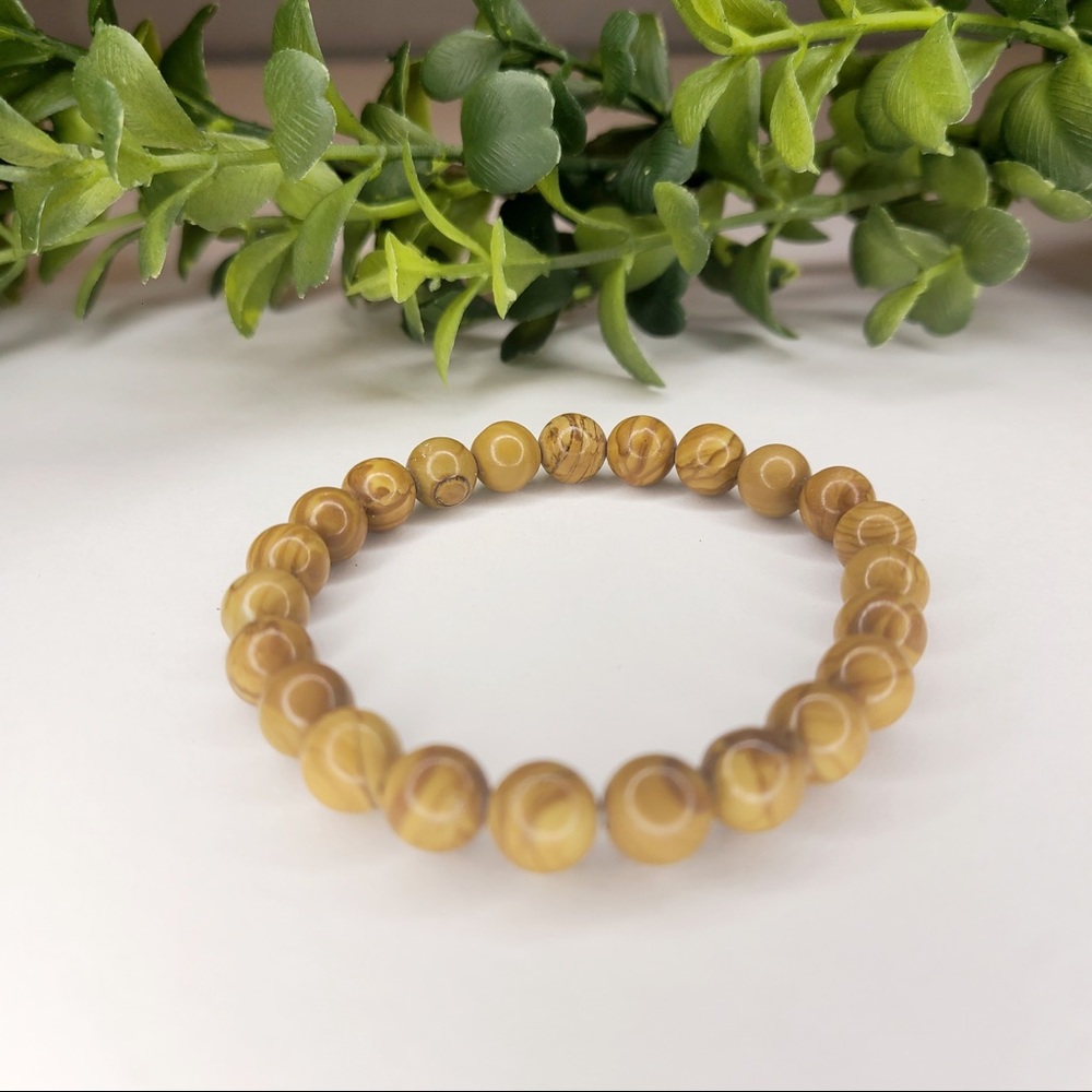 Wood Grain Jasper Gemstone Bracelet